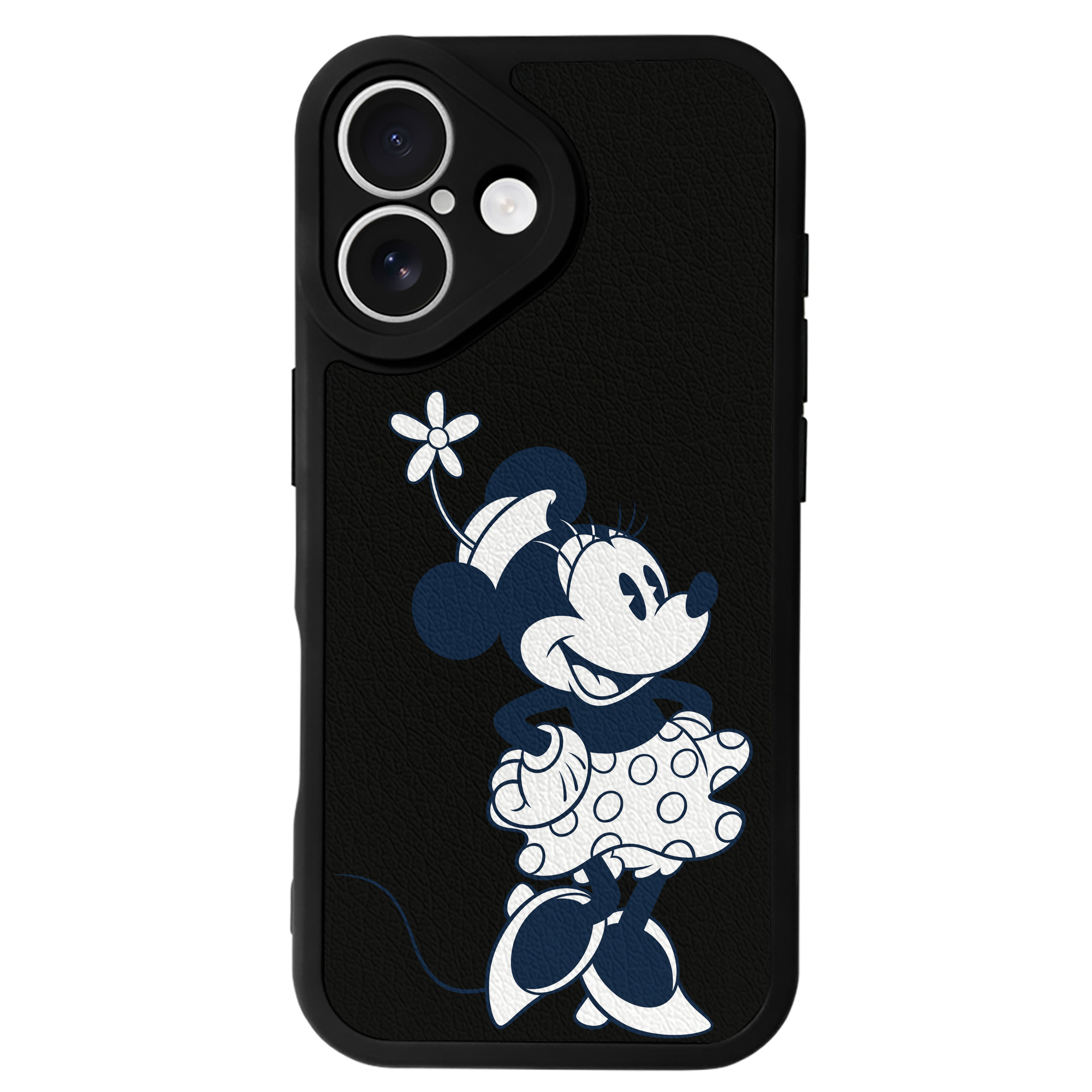 （画像用） ミッキーマウス Mickey Mouse 【iPhone 16シリーズ対応】シリコンスマホケース（レザー調） 材質：シリコン